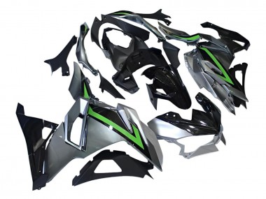 Online 2024-2025 Kawasaki Ninja 500 EX500R Motorcycle Fairings - Grey Green Black Canada