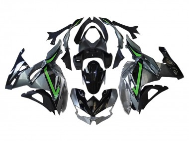 Online 2024-2025 Kawasaki Ninja 500 EX500R Motorcycle Fairings - Grey Green Black Canada