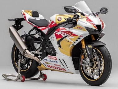 Online 2020-2023 Honda CBR1000RR-R Motorcycle Fairing - White Red Gold Motul Canada