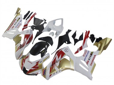 Online 2020-2023 Honda CBR1000RR-R Motorcycle Fairings - White Red Gold Motul HRC Canada