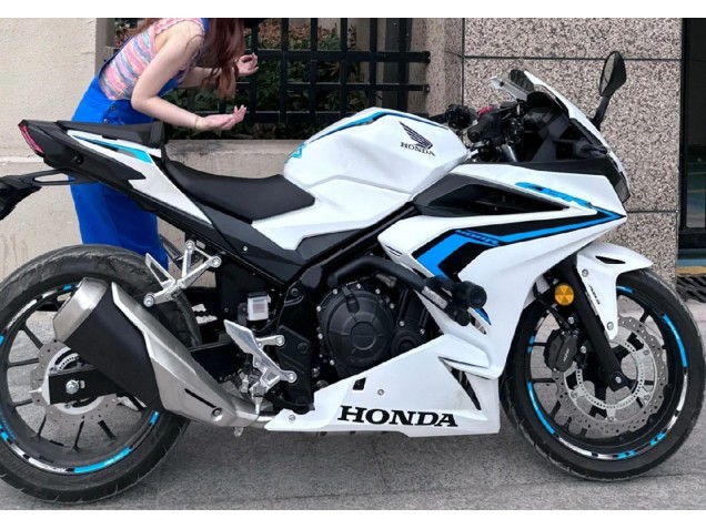 2022 Honda CBR400R Motorcycle Fairings - White Blue Canada