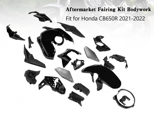 2019-2022 Honda CB650R Motorcycle Fairings - Glossy Black Canada