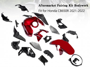 Online 2019-2022 Honda CB650R Motorcycle Fairings - Black Red Canada