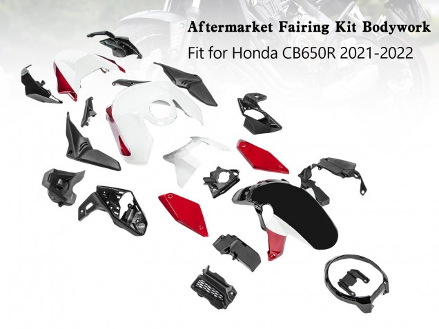2019-2022 Honda CB650R Motorcycle Fairings - Black Red White Canada