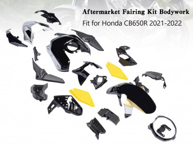 Online 2019-2022 Honda CB650R Motorcycle Fairings - Black Yellow Canada