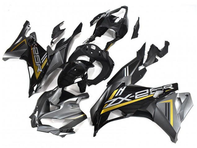 2019-2025 Kawasaki ZX25R ZX-25R Motorcycle Fairings - Grey Gold Glossy Black Canada
