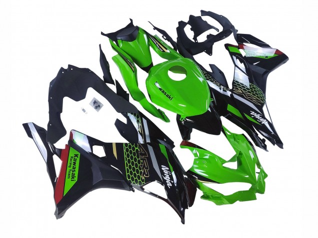 2019-2025 Kawasaki ZX25R ZX-25R Motorcycle Fairings - Green Black Red Honeycomb Canada
