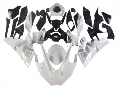 Online 2015-2022 Kawasaki Ninja H2 Motorcycle Fairings - White Silver Green Canada