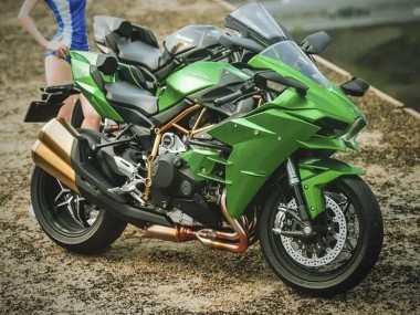 Online 2015-2022 Kawasaki Ninja H2 Motorcycle Fairings - Green Canada
