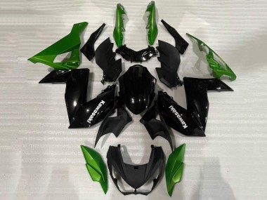 Online 2015-2016 Kawasaki Z250/Z300 Motorcycle Fairing - Green Glossy Black Canada