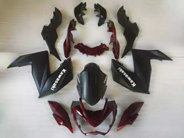 Online 2015-2016 Kawasaki Z250/Z300 Motorcycle Fairings - Matte Black Maroon Red Canada