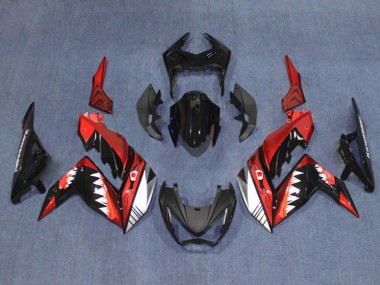 Online 2015-2016 Kawasaki Z250/Z300 Motorcycle Fairings - Red White Glossy Black Shark Canada