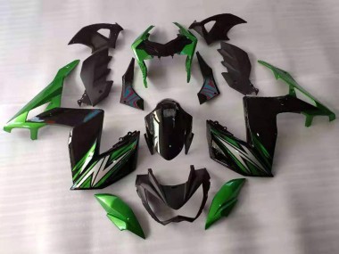 Online 2015-2016 Kawasaki Z250/Z300 Motorcycle Fairings - Green Black White Canada