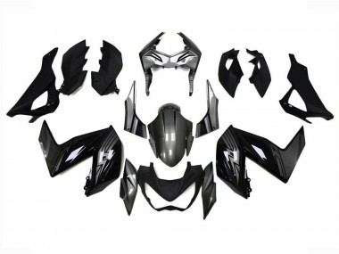 Online 2015-2016 Kawasaki Z250/Z300 Motorcycle Fairings - Glossy Black Grey Canada