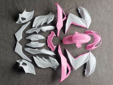 Online 2015-2016 Kawasaki Z250/Z300 Motorcycle Fairings - White Pink Canada