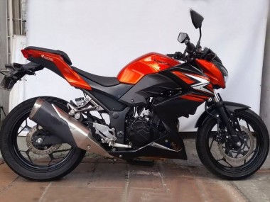 Online 2015-2016 Kawasaki Z250/Z300 Motorcycle Fairings - Orange Red Matte Black Canada