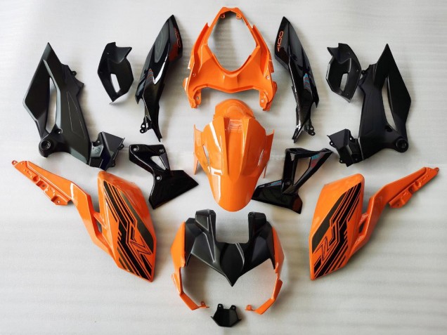 2018-2024 Kawasaki Z400 Motorcycle Fairings - Orange Glossy Black Canada