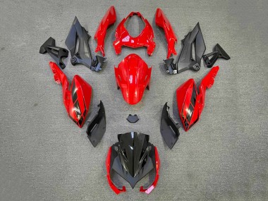 Online 2018-2024 Kawasaki Z400 Motorcycle Fairings - Red Matte Black Canada