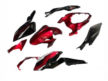 Online 2018-2024 Kawasaki Z400 Motorcycle Fairings - Candy Red Glossy Black Canada