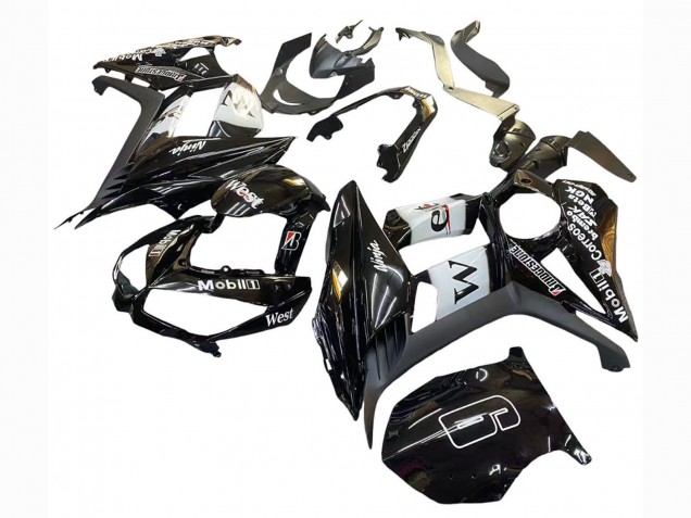 2010-2016 Kawasaki Z1000SX Motorcycle Fairings - Glossy Black Gold White Mobil West Canada
