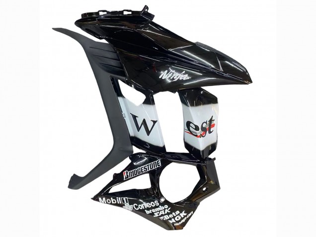 2010-2016 Kawasaki Z1000SX Motorcycle Fairings - Glossy Black Gold White Mobil West Canada