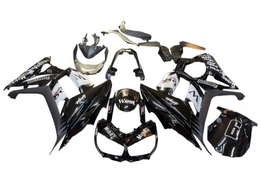 Online 2010-2016 Kawasaki Z1000SX Motorcycle Fairings - Glossy Black Gold White Mobil West Canada