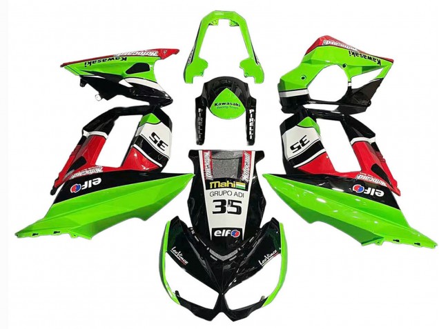 2010-2016 Kawasaki Z1000SX Motorcycle Fairings - Green Red Glossy Black Elf 35 Canada