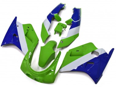 Online 1989-1990 Kawasaki ZXR250 Motorcycle Fairings - Green White Blue Canada