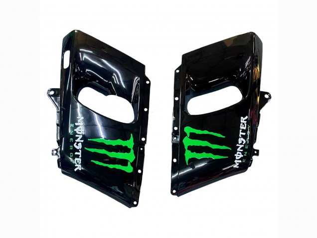 1998-2003 Kawasaki ZZR600 Motorcycle Fairings - Green Black Monster Elf Canada