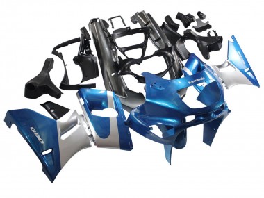 Online 1998-2003 Kawasaki ZZR600 Motorcycle Fairings - Blue Silver Black Canada