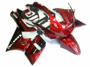 Online 1998-2003 Kawasaki ZZR600 Motorcycle Fairings - Red Glossy Black Canada
