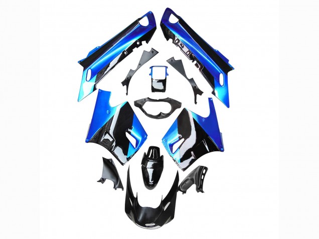 1990-1992 Kawasaki ZZR1100 Motorcycle Fairing - Blue Glossy Black Canada