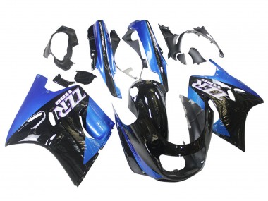 Online 1990-1992 Kawasaki ZZR1100 Motorcycle Fairings - Blue Glossy Black Canada