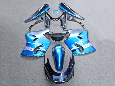 Online 1993-2003 Kawasaki ZZR1100 Motorcycle Fairings - Glossy Blue Grey Canada