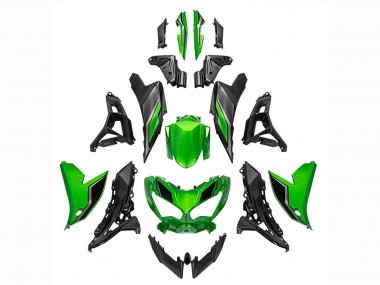 Online 2022-2025 Kawasaki Versys 650 Motorcycle Fairings - Green Glossy Black Canada