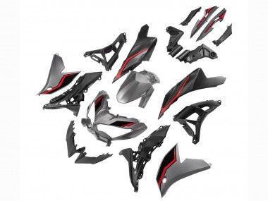 Online 2022-2025 Kawasaki Versys 650 Motorcycle Fairings - Grey Red Black Canada
