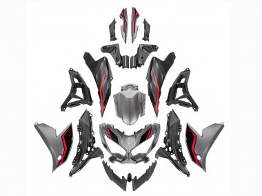 Online 2022-2025 Kawasaki Versys 650 Motorcycle Fairings - Grey Red Black Canada