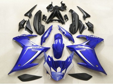 Online 2009-2015 Yamaha FZ6R Motorcycle Fairing - Blue White Canada