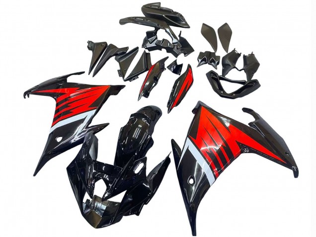 2009-2015 Yamaha FZ6R Motorcycle Fairing - Black Red White Canada