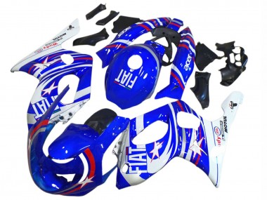 Online 1996-2007 Yamaha YZF600R Thundercat Motorcycle Fairings - Blue White Silver Red Fiat Motul Canada
