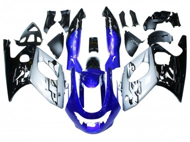 Online 1996-2007 Yamaha YZF600R Thundercat Motorcycle Fairings - Blue Silver Black Canada