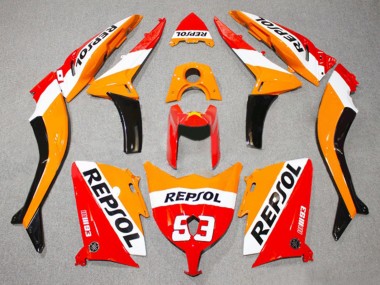 Online 2012-2014 Yamaha TMAX530 Motorcycle Fairings - Red Orange White Repsol 93 Canada
