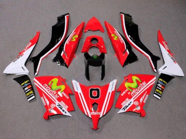 Online 2012-2014 Yamaha TMAX530 Motorcycle Fairings - Red White ENEOS MoviStar Yamalube Canada