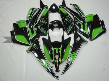 Online 2012-2014 Yamaha TMAX530 Motorcycle Fairings - Glossy Black Green Monster Canada