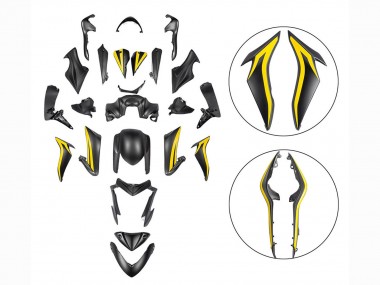 Online 2015-2020 Suzuki GSX-S 1000 Motorcycle Fairings - Black Yellow Canada