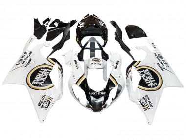 Online 2003-2006 Aprilia RSV1000 Motorcycle Fairings - White Black Lucky Strike Motul Michelin Canada