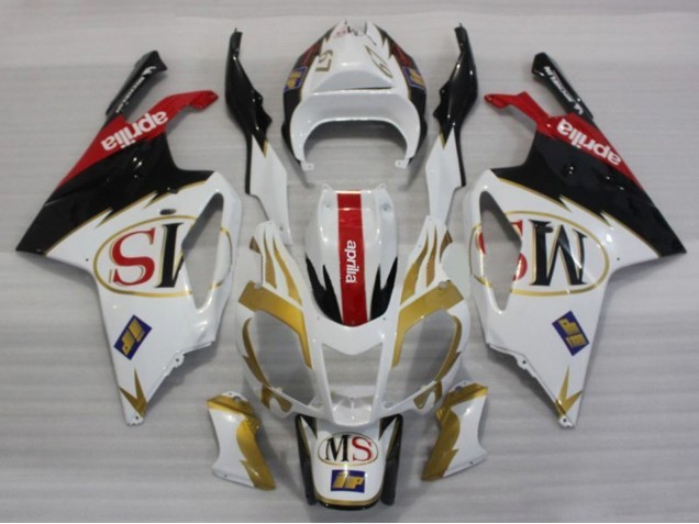 2003-2006 Aprilia RSV1000 Motorcycle Fairings - White Gold Red Black Canada
