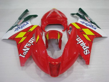 Online 2003-2006 Aprilia RSV1000 Motorcycle Fairings - Red Yellow White Spains No1 Valsir Castrol Canada
