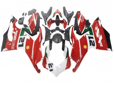Online 2020-2024 Ducati Panigale V2 Motorcycle Fairings - White Red Green Matte Black Corse 21 Canada