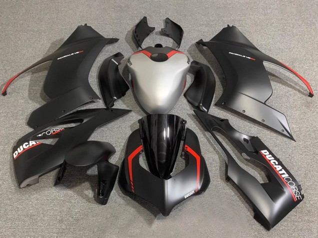 2020-2024 Ducati Panigale V2 Motorcycle Fairings - Silver Red Matte Black Corse Canada
